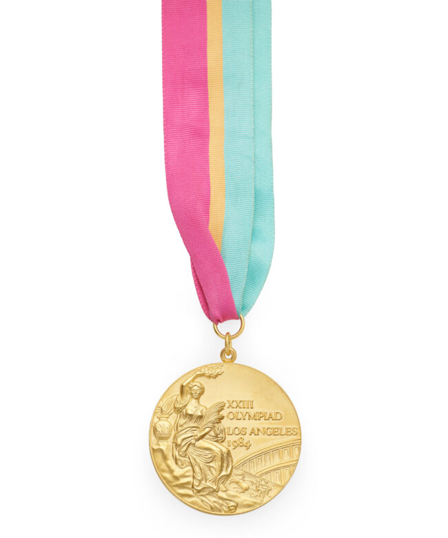 Alternative view of 1984 Olympic Gold Medal: Diving, Men's 3M Springboard