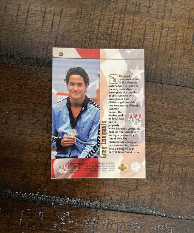 Alternative view of Autographed Trading Card, UD Olympic Moments
